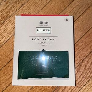Hunter tall boot topper socks green